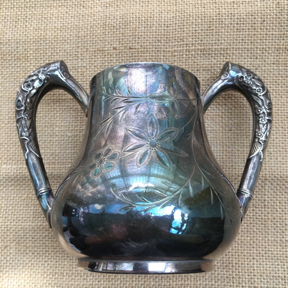 Antique Brooklyn Silver Plate Co. Cup/ Vases